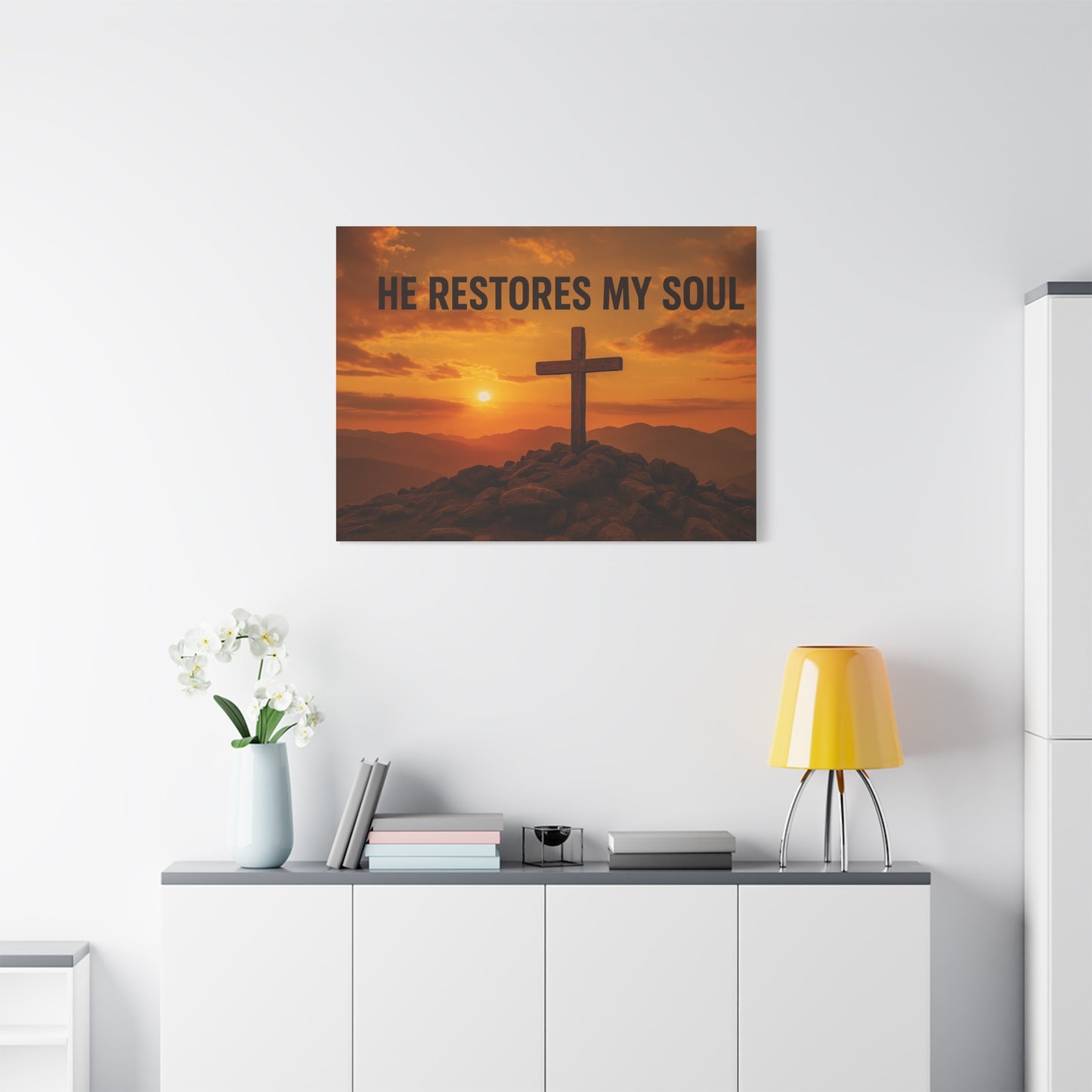 He Restores My Soul Canvas Wall Art