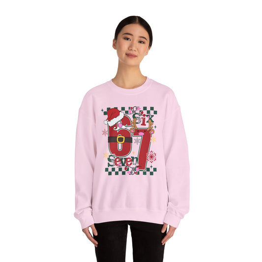 Festive Santa Crewneck Sweatshirt - Holiday Cheer