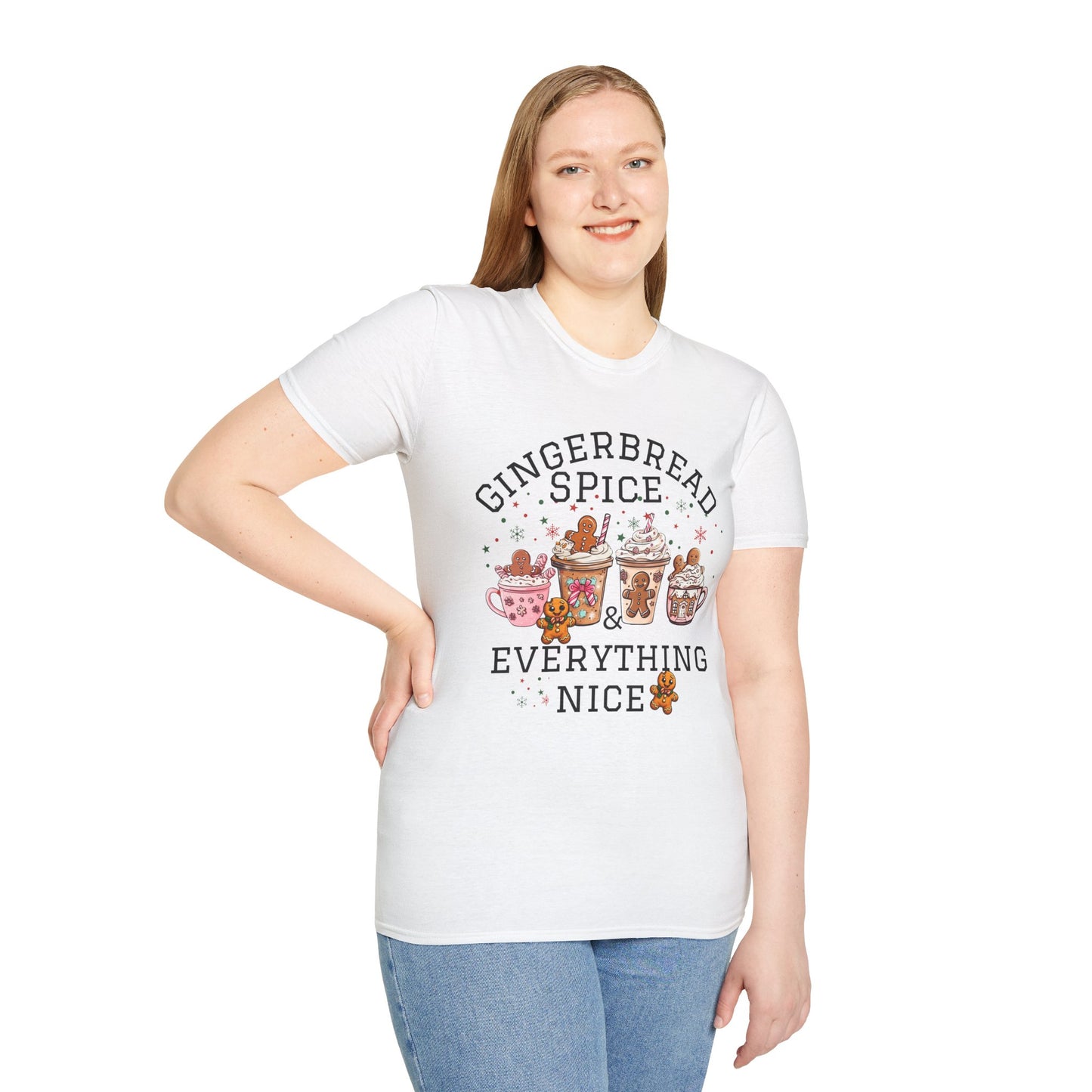 Gingerbread Spice T-Shirt, Unisex Holiday Tee, Christmas Gift, Cozy Attire, Winter Celebration, Festive Apparel