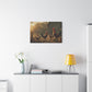 Rooster Farmhouse Canvas Print – Rustic Morning Barnyard Wall Art