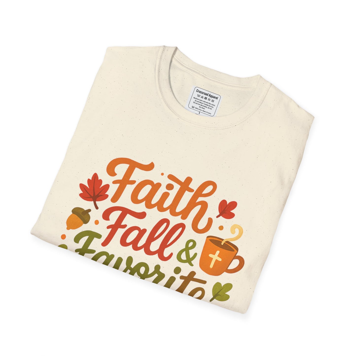 Autumn Faith Tee: Fall Favorite Sweaters, Unisex Softstyle T-Shirt, Thanksgiving Gift, Cozy Casual Wear, Faith-Based Apparel