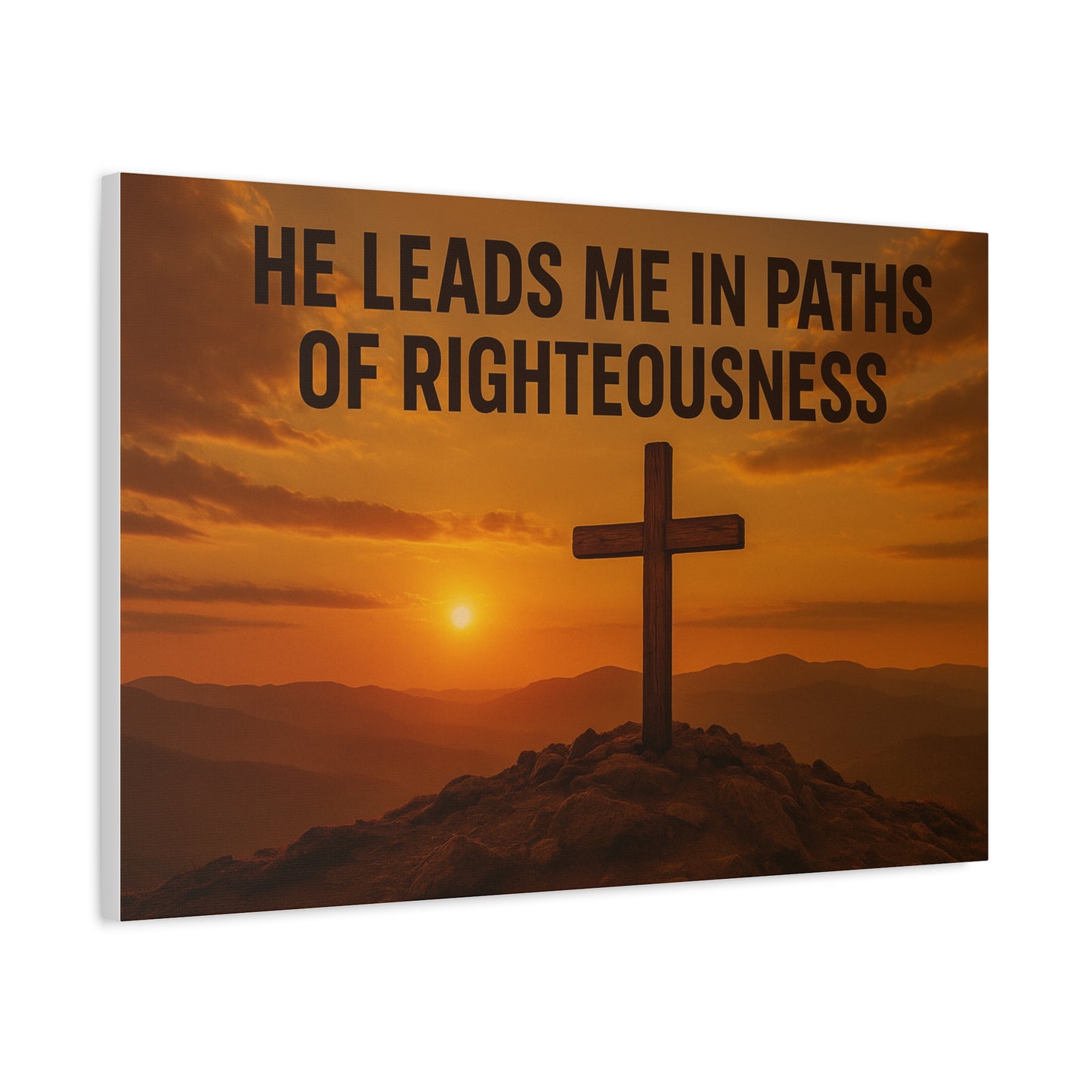 He Leads Me in Paths of Righteousness Canvas Wall Art