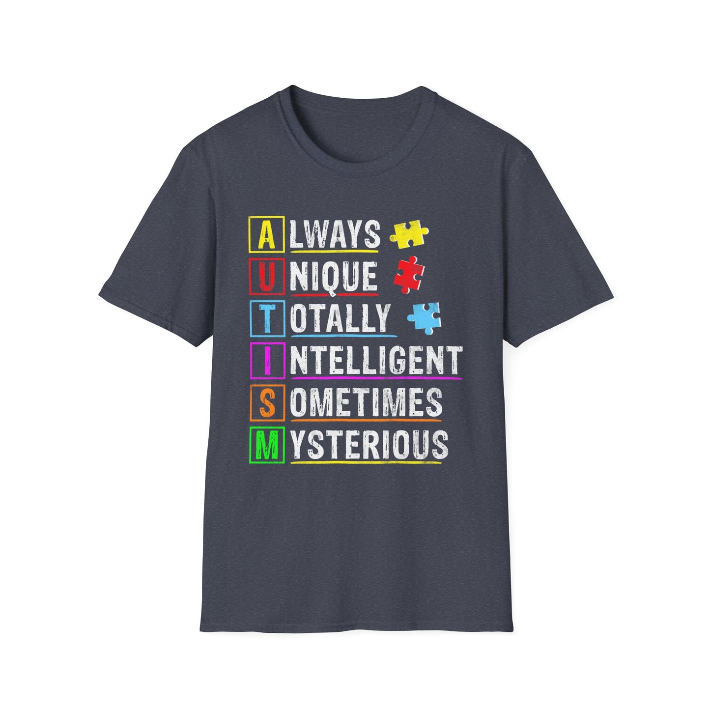 Unisex Autism Awareness T-Shirt, Softstyle Tee, Unique Gift for Awareness Events, Casual Wear, Comfortable Daily Shirt
