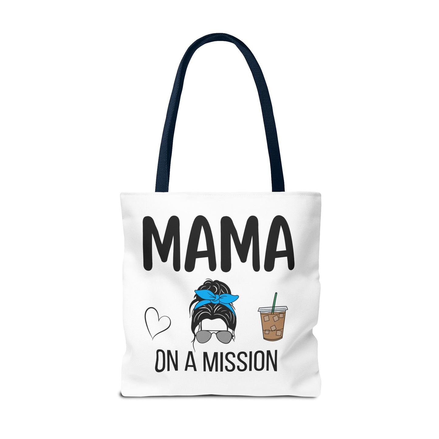Mama On A Mission Tote Bag – Cute Coffee Mom Graphic Tote
