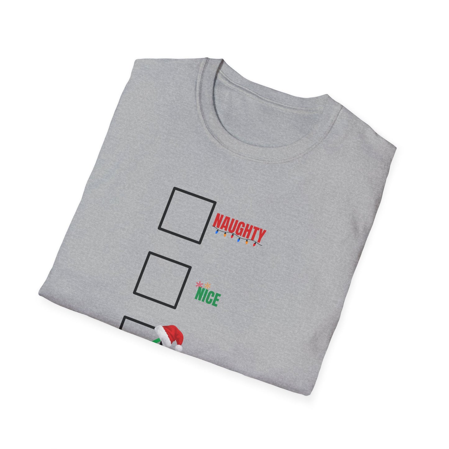 Funny Christmas Checklist T-Shirt – "Tired" Checkbox Holiday Tee