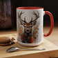 Deer Floral Accent Coffee Mug — Autumn Stag 11/15oz