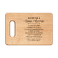 Engraved 'Recipe for a Happy Marriage' Wooden Cutting Board