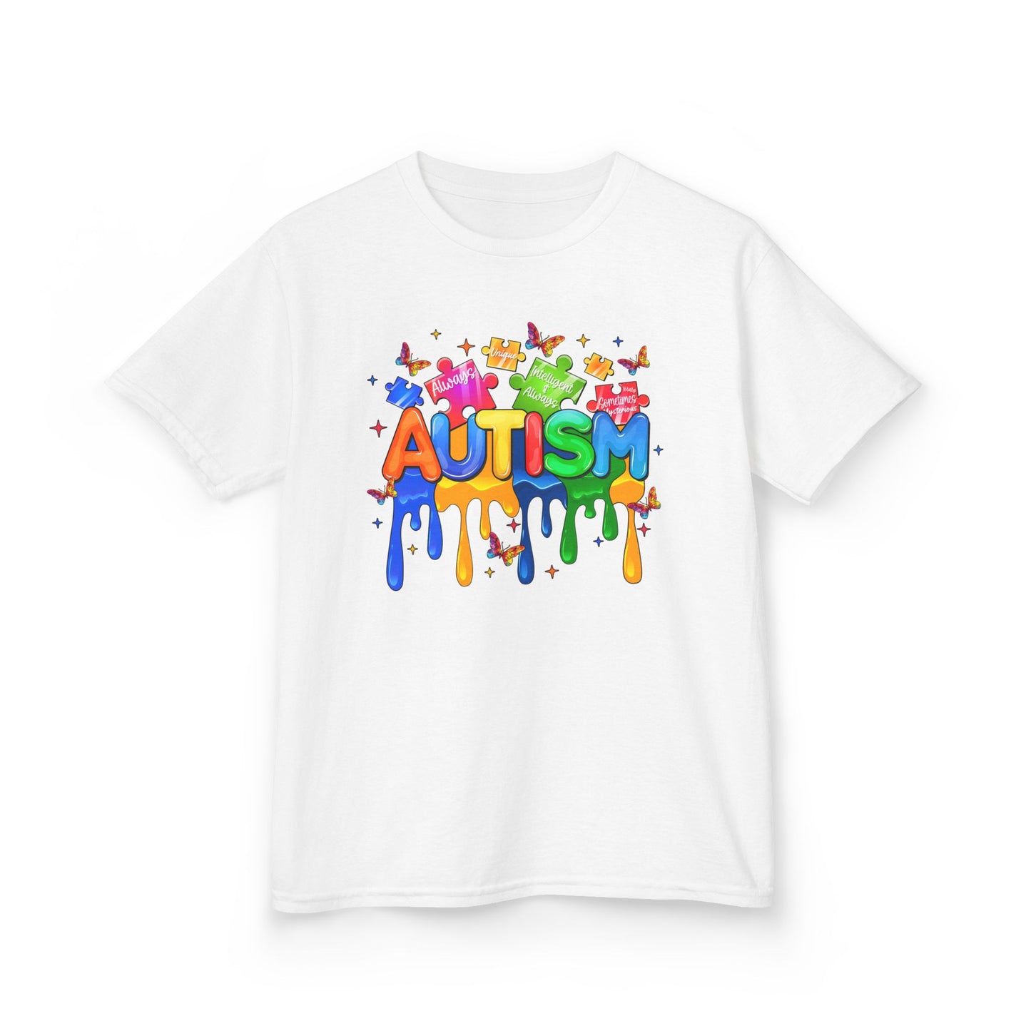 Colorful Autism Awareness Kids Tee, Autism Support T-Shirt, Kids Educational Apparel, Fun Children's Gifts, Family Awareness Shirt