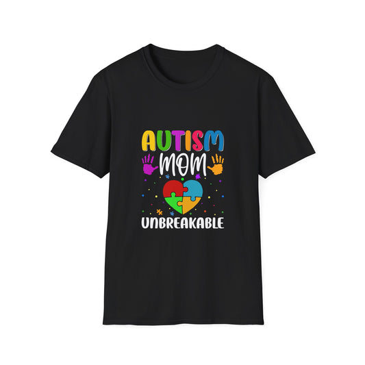 Unisex Autism Mom T-Shirt, Support Autism Awareness, Gift for Moms, Unbreakable Love, Inspirational Tee