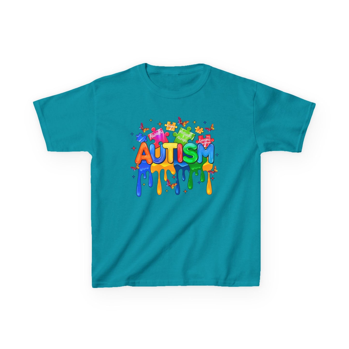 Colorful Autism Awareness Kids Tee, Autism Support T-Shirt, Kids Educational Apparel, Fun Children's Gifts, Family Awareness Shirt