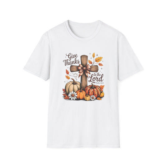 Thanksgiving Faith T-Shirt, Unisex Cozy Tee, Religious Harvest Apparel, Seasonal Gift, Fall Celebration Wear
