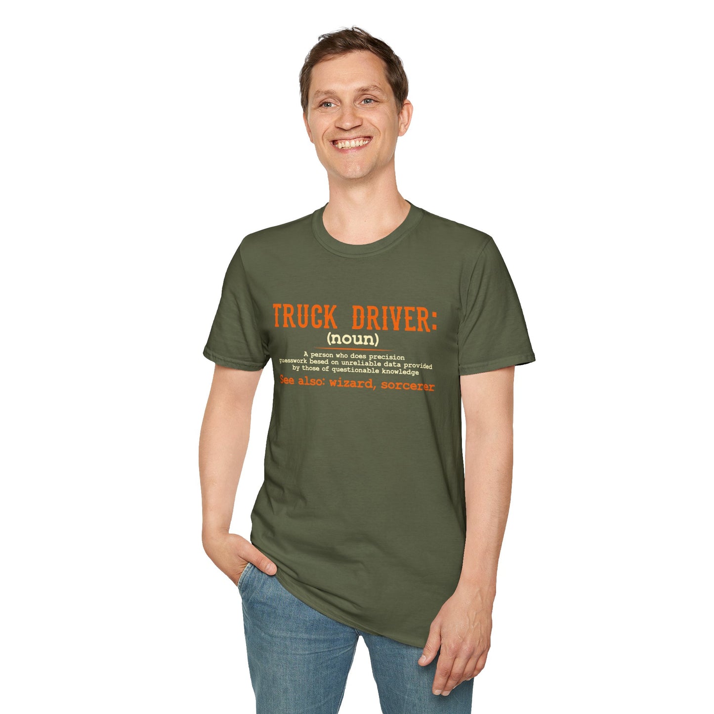 Truck Driver Definition T-Shirt | Funny Unisex Softstyle Tee for Truckers