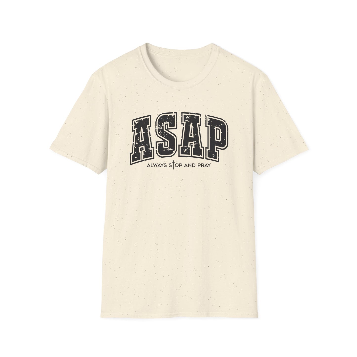 ASAP 'Always Stop And Pray' Graphic T-Shirt — Vintage Collegiate Lettering