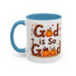 God Is So Good Fall Coffee Mug — Thanksgiving Pumpkin Accent Mug (11/15oz)