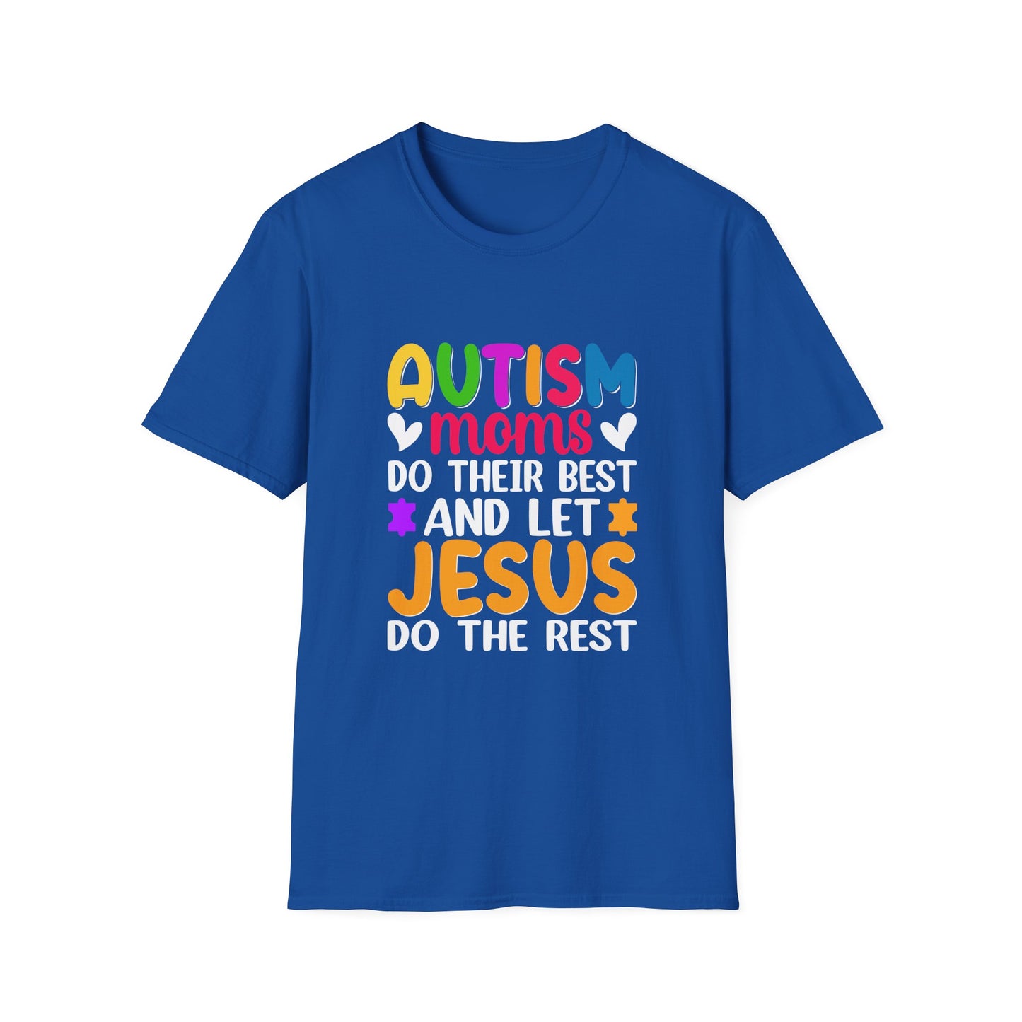 Autism Moms Softstyle T-Shirt, Unisex Tee for Mothers, Perfect for Autism Awareness Month, Gifts for Moms, Inspirational Apparel