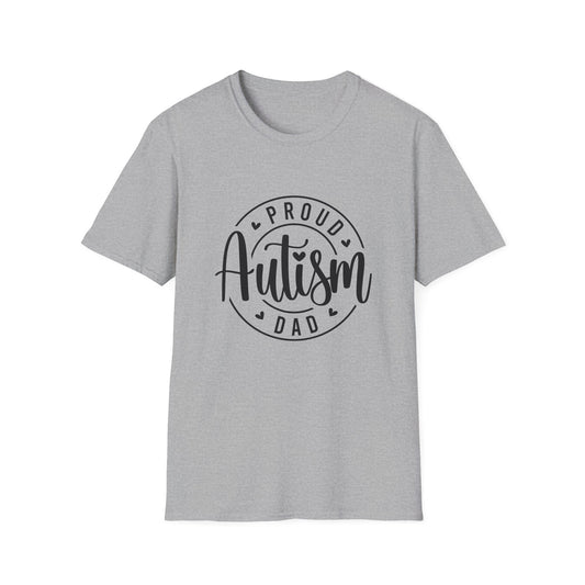 Proud Autism Dad T-Shirt | Unisex Softstyle Tee, Gift for Dads, Autism Awareness Apparel, Family Day, Special Needs Clothing