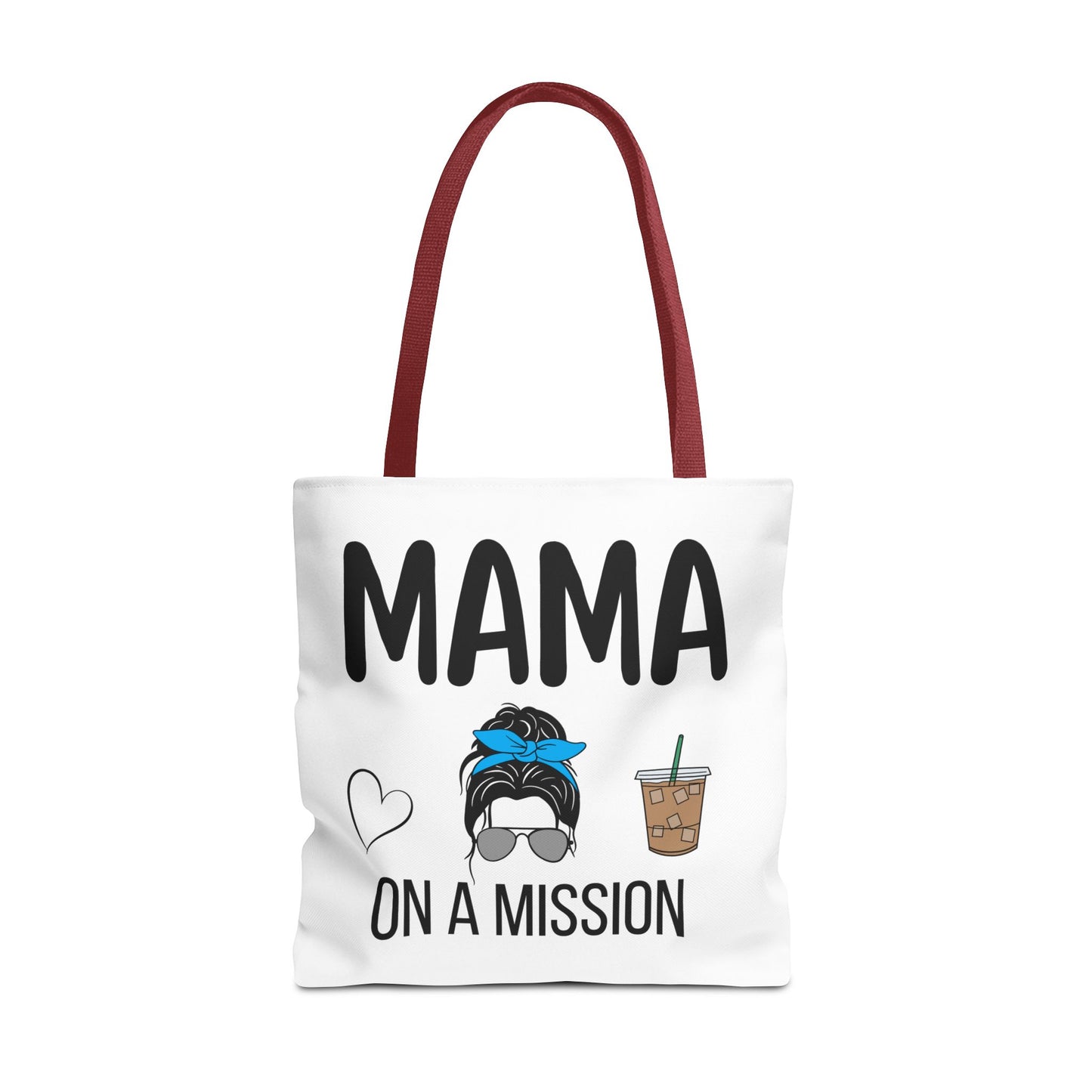 Mama On A Mission Tote Bag – Cute Coffee Mom Graphic Tote