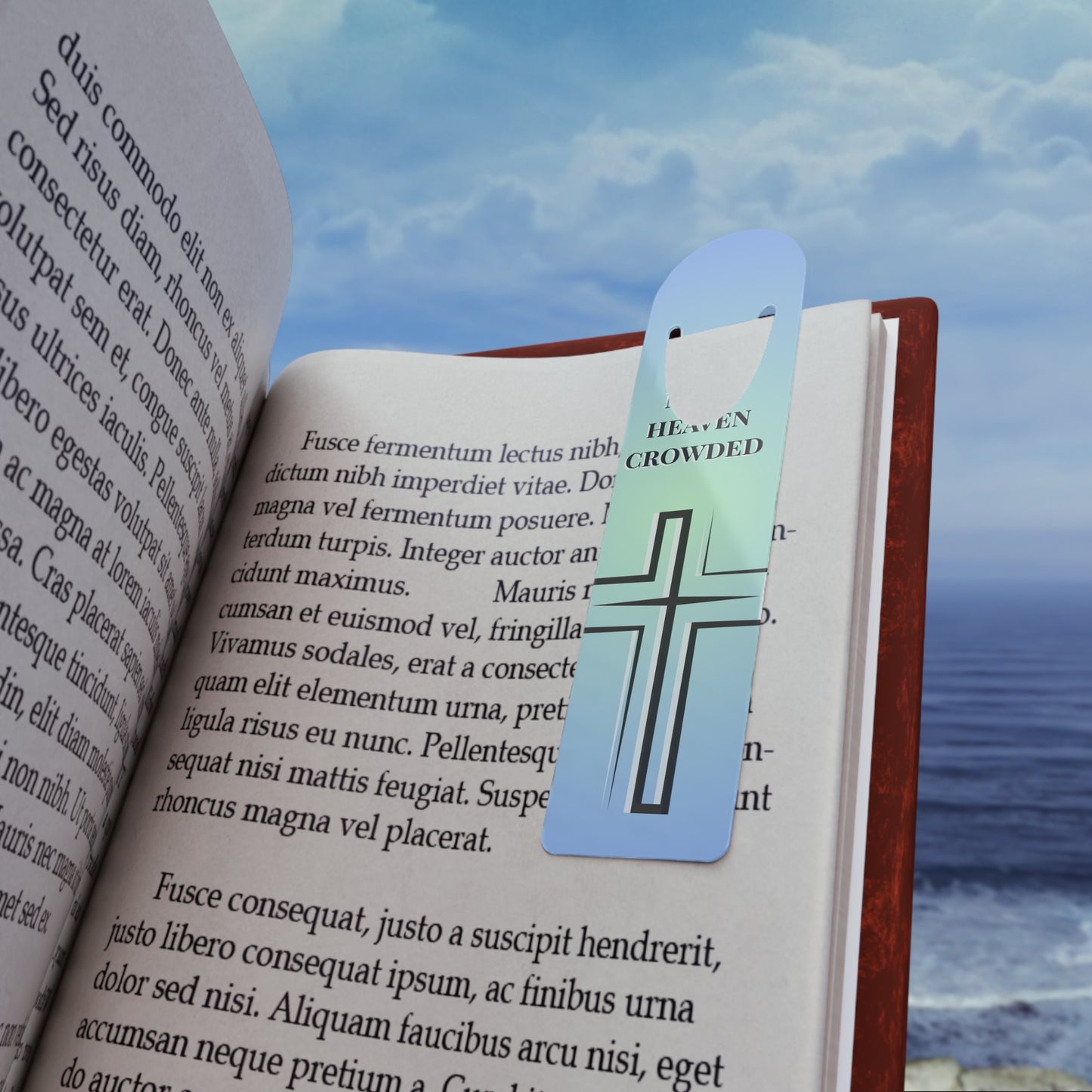 Religious Bookmark — "Make Heaven Crowded" Cross Metal Bookmark (Inspirational Christian Gift)