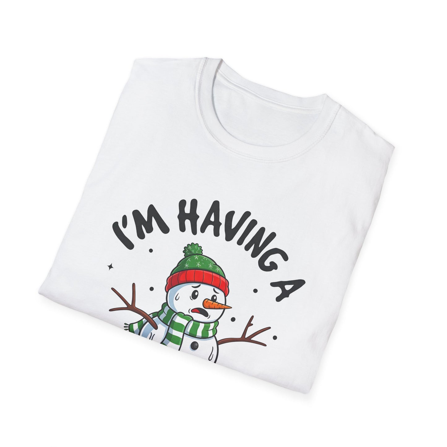 Funny Holiday Snowman T-Shirt - "I'm Having a Meltdown"