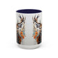 Deer Floral Accent Coffee Mug — Autumn Stag 11/15oz