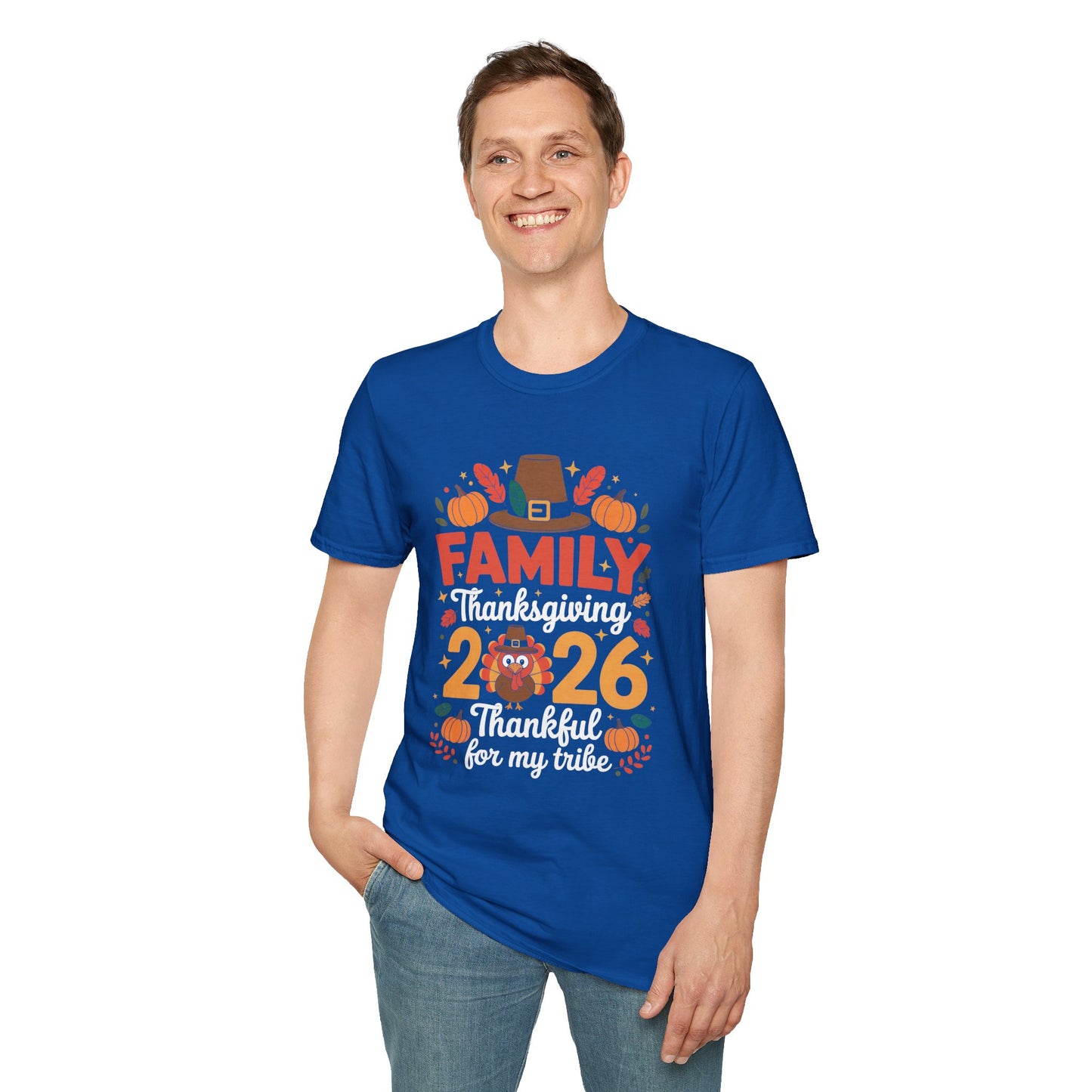 Thanksgiving Family T-Shirt - 2026 Grateful for My Tribe Design
