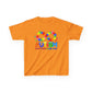 Colorful Autism Awareness Kids Tee, Bright Rainbow Tee, Support, Understand, Love, Gift for Autism Month, Kids Apparel