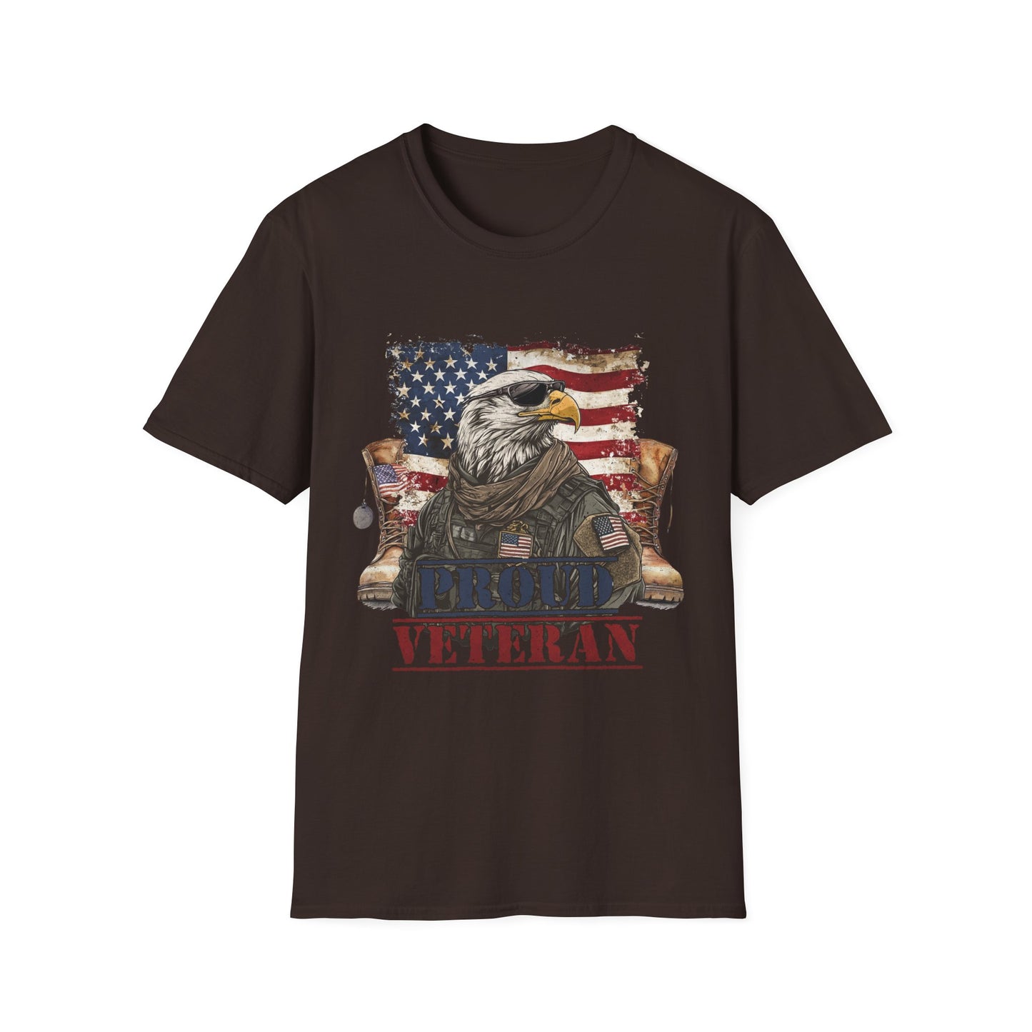 Proud Veteran Unisex T-Shirt | Patriotic Tee for Veterans, Comfortable Casual Wear, Military Appreciation Gift, Independence Day Apparel