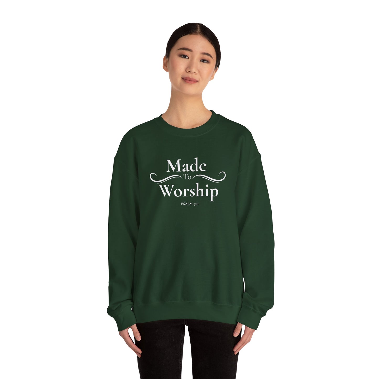 Made to Worship Sweatshirt - Psalm 92 Christian Crewneck