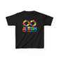 Colorful Autism Awareness Kids Tee, Bright Rainbow Tee, Support, Understand, Love, Gift for Autism Month, Kids Apparel