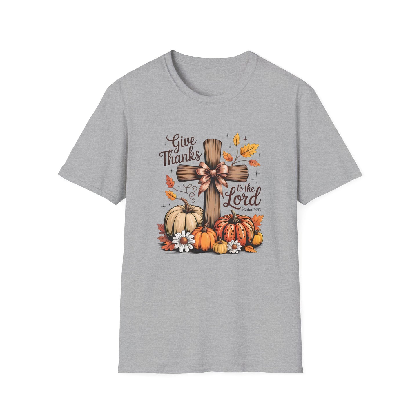 Thanksgiving Faith T-Shirt, Unisex Cozy Tee, Religious Harvest Apparel, Seasonal Gift, Fall Celebration Wear