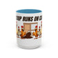 Accent Coffee Mug — “The Coop Runs on Caffeine” Funny Chicken Farm Coffee Mug