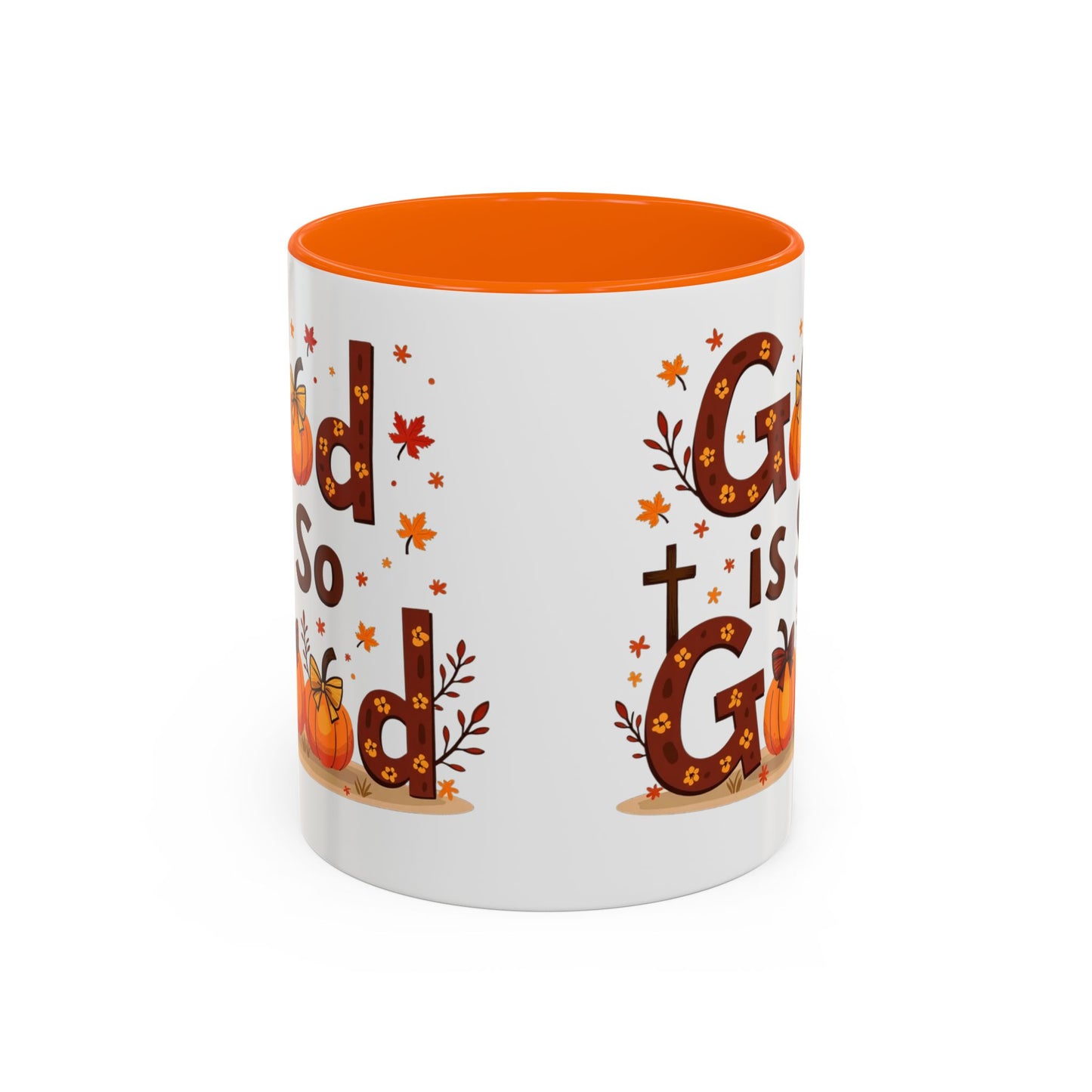 God Is So Good Fall Coffee Mug — Thanksgiving Pumpkin Accent Mug (11/15oz)