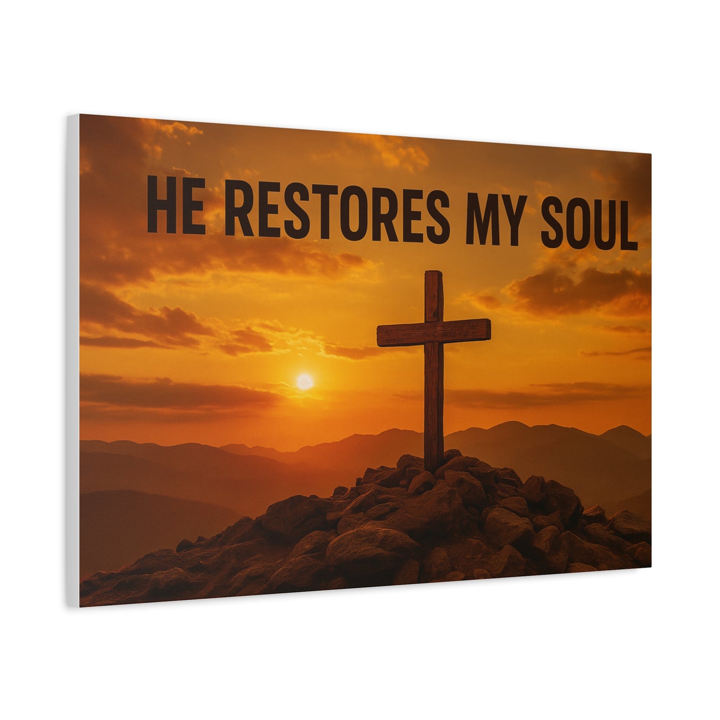 He Restores My Soul Canvas Wall Art