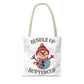 Holiday Snowman Tote Bag — “Bundle Up Buttercup” Christmas Market Tote