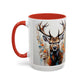 Deer Floral Accent Coffee Mug — Autumn Stag 11/15oz