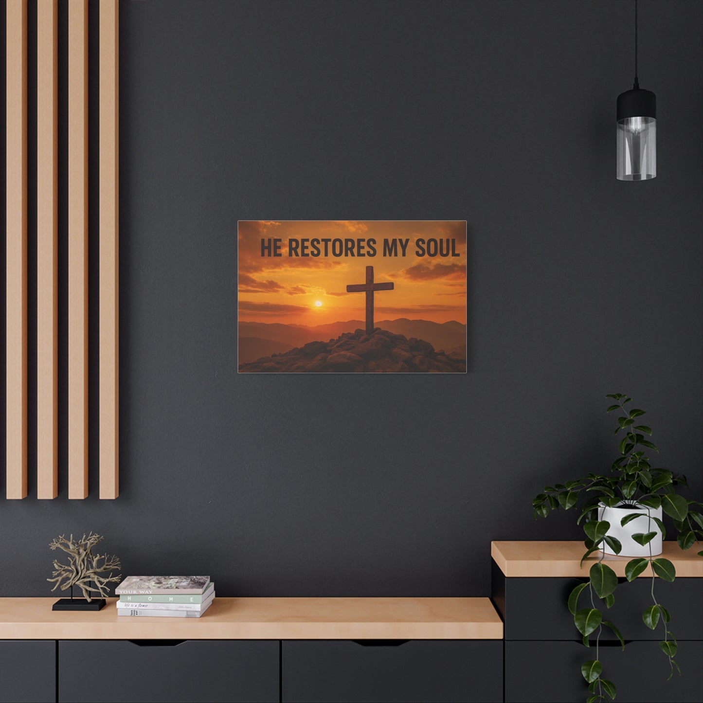 He Restores My Soul Canvas Wall Art