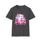 Cute Ghost Breast Cancer Awareness T-Shirt for October, Halloween Tee, Unisex Softstyle Shirt, Fall Fashion, Spooky Season
