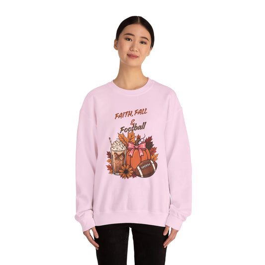 Fall Faith & Football Crewneck Sweatshirt