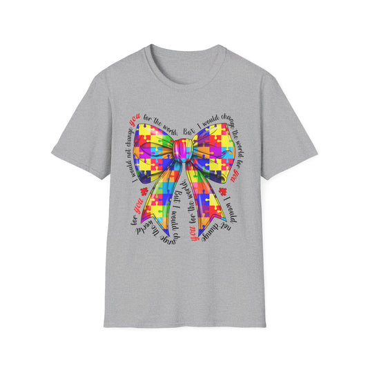 Colorful Bow Pride T-Shirt, LGBTQ+ Gift, Rainbow Graphic Tee, Unisex Fashion, Fun Party Shirt