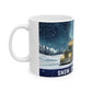 Winter Truck Ceramic Mug - Snow, Chrome & Coffee