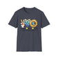 Down Syndrome Awareness T-Shirt, Unisex Graphic Tee, Peace Love T21 Casual Wear, Gift for Awareness Month, Sunshine Heart Design