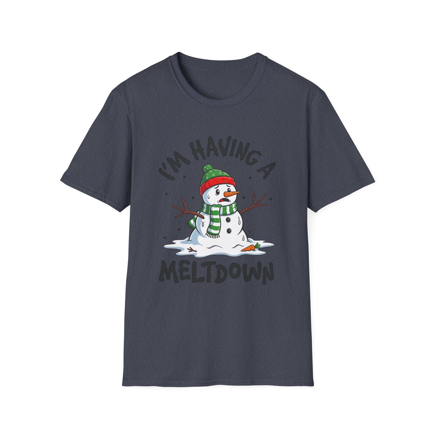 Funny Holiday Snowman T-Shirt - "I'm Having a Meltdown"