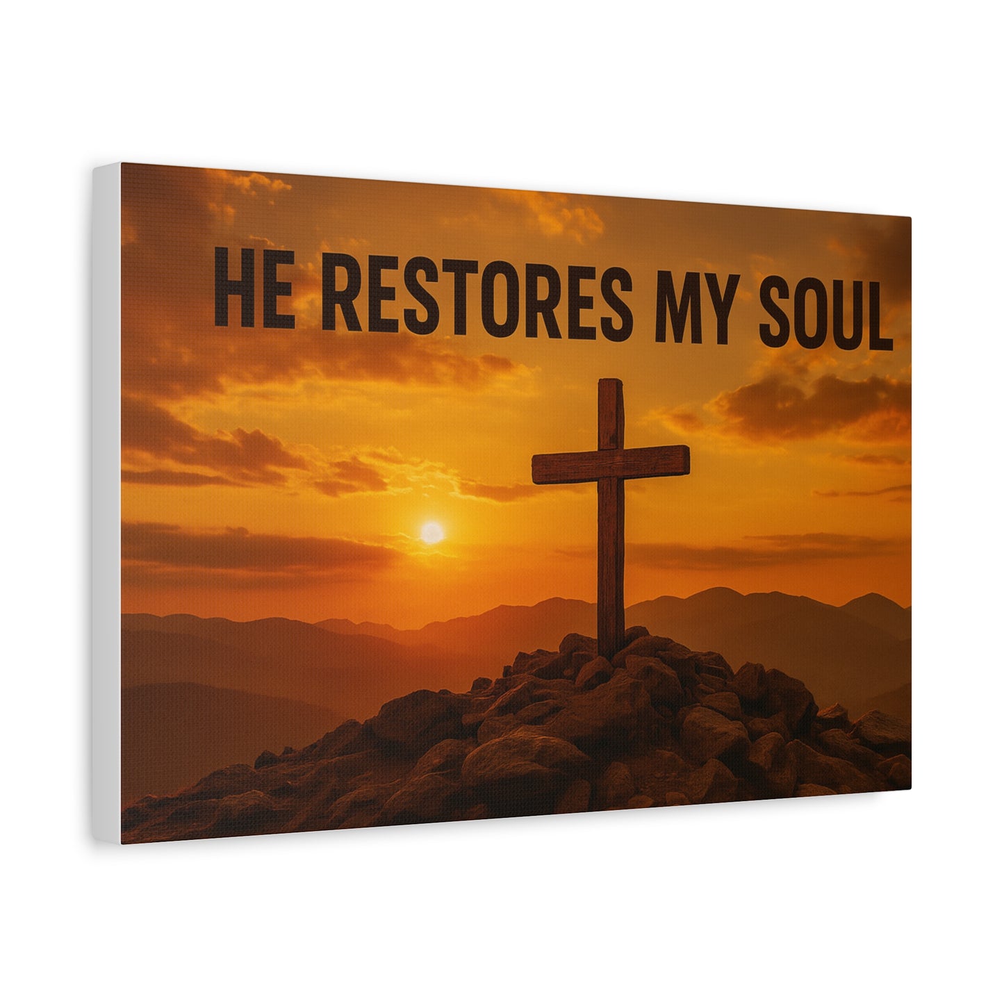 He Restores My Soul Canvas Wall Art