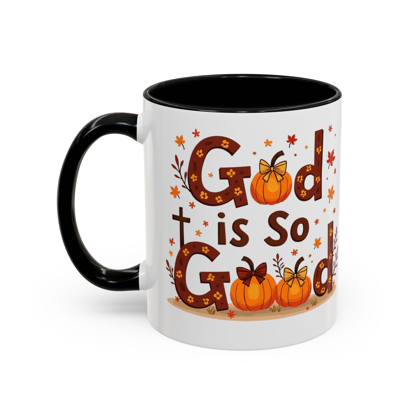 God Is So Good Fall Coffee Mug — Thanksgiving Pumpkin Accent Mug (11/15oz)