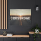 Crossroad Inspirational Canvas Print — “God Meets You at the Crossroad” Sunset Wall Art