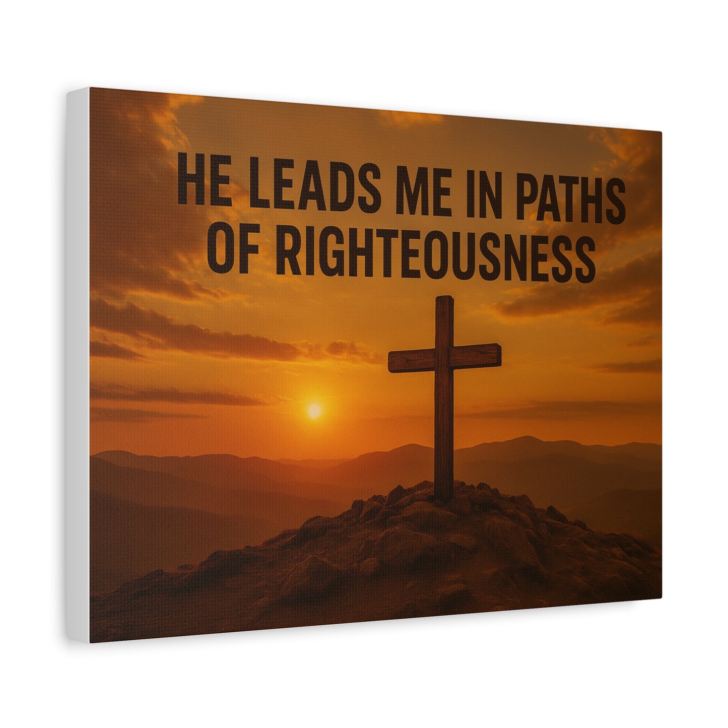 He Leads Me in Paths of Righteousness Canvas Wall Art