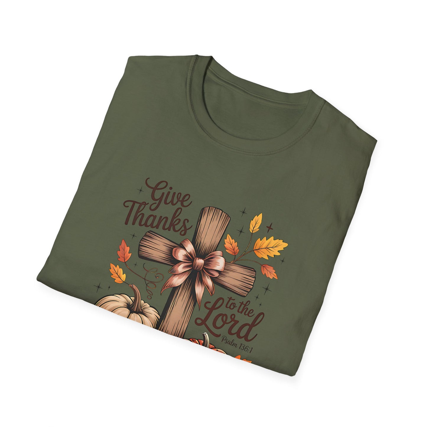 Thanksgiving Faith T-Shirt, Unisex Cozy Tee, Religious Harvest Apparel, Seasonal Gift, Fall Celebration Wear