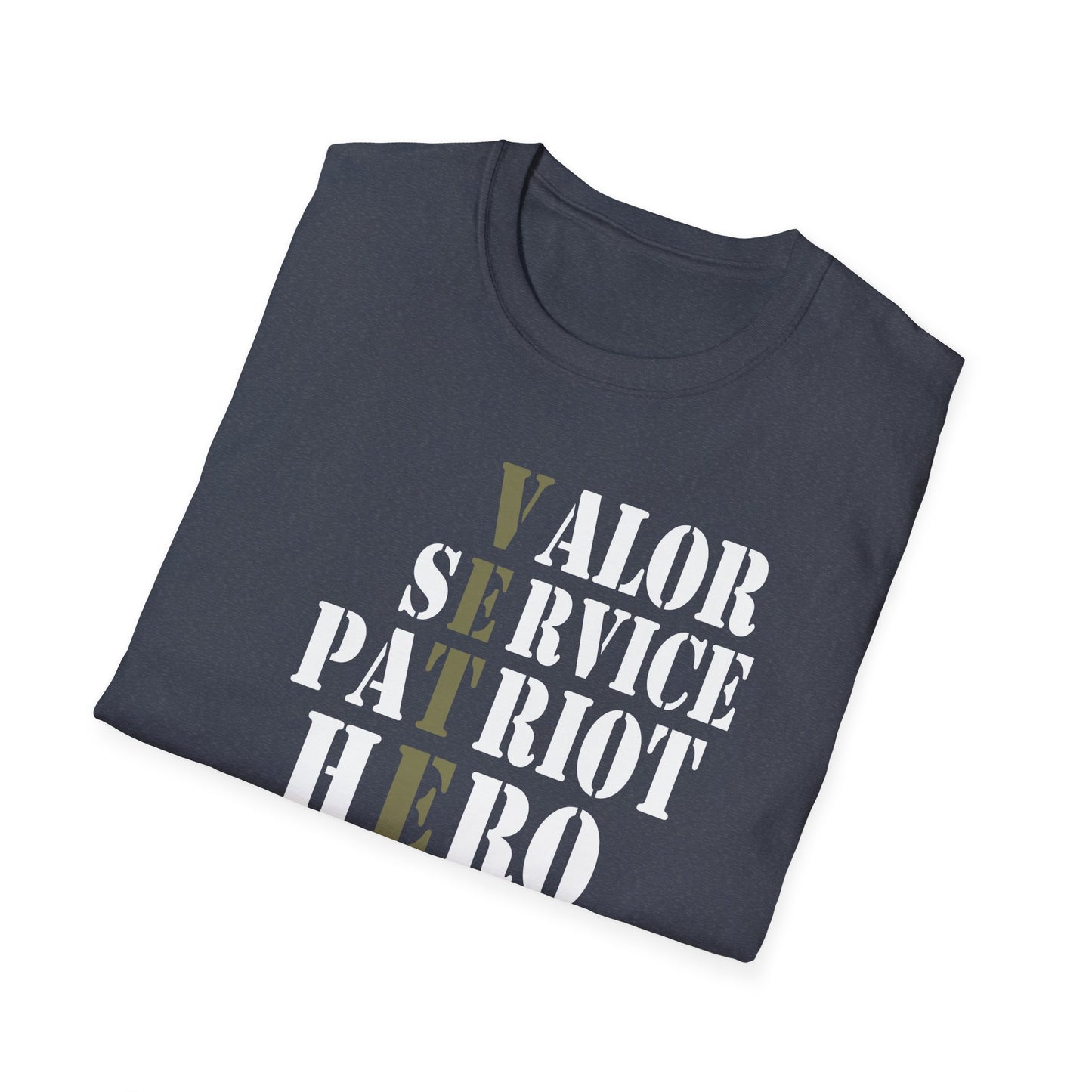 Unisex Softstyle T-Shirt - Valor, Service, Patriot, Hero Graphic Tee