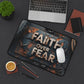 Faith Over Fear Desk Mat — Inspirational Christian Gaming Mouse Pad