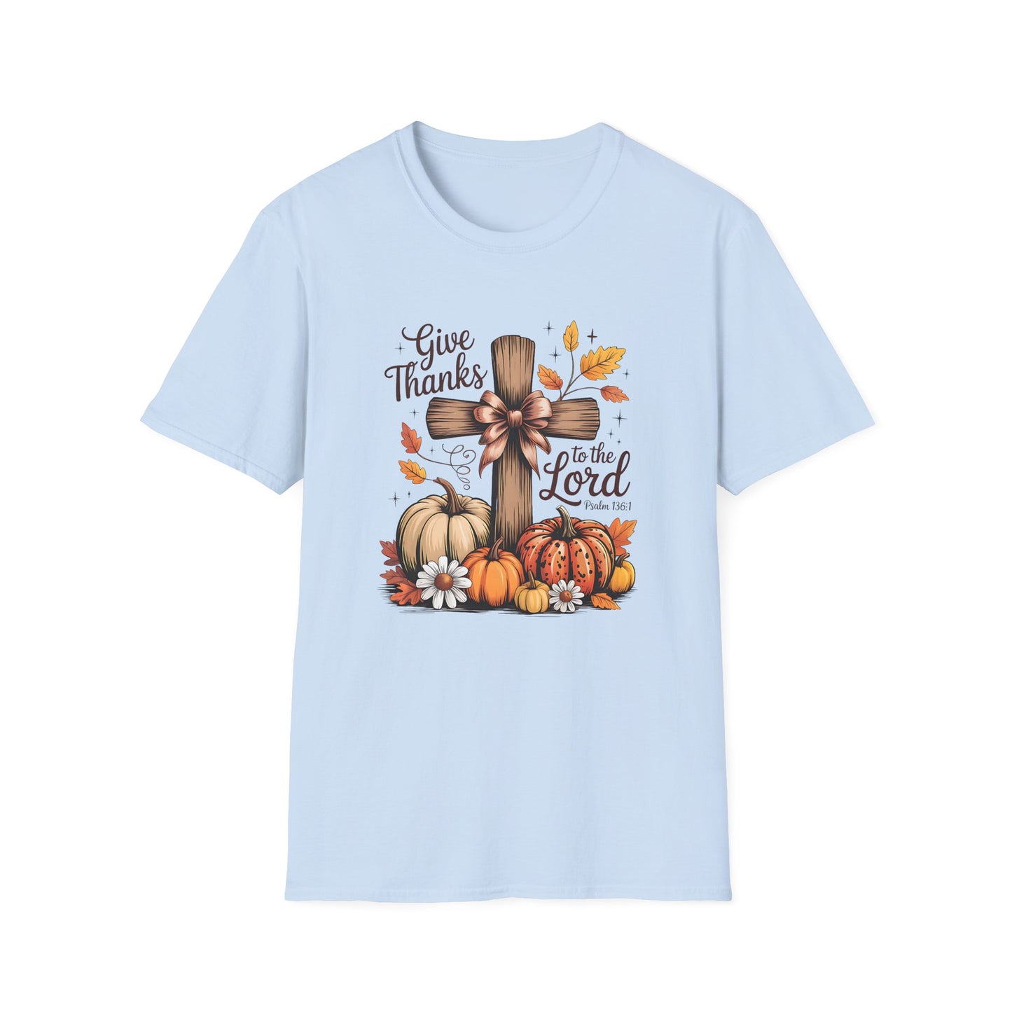 Thanksgiving Faith T-Shirt, Unisex Cozy Tee, Religious Harvest Apparel, Seasonal Gift, Fall Celebration Wear